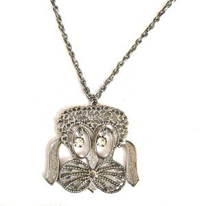 Raphaelian Vintage 70's Silver Tone Articulating Dog Necklace 30”
